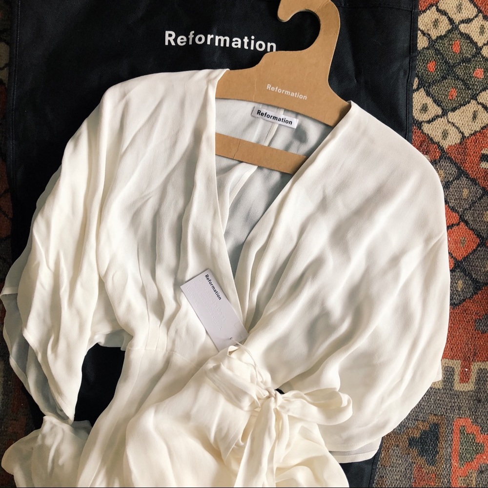 NWT Reformation Ivory Winslow Maxi Dress